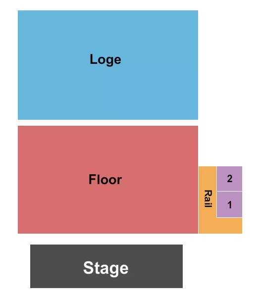 seating chart for Gramercy Theatre - Endstage Flr GA/Loge Rsv/Rail 2 - eventticketscenter.com