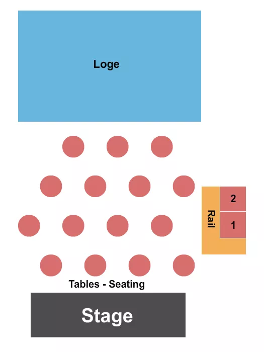 seating chart for Gramercy Theatre - Endstage Tables - eventticketscenter.com