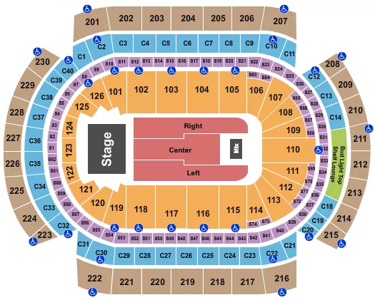 seating chart for Grand Casino Arena - Endstage 4 - eventticketscenter.com