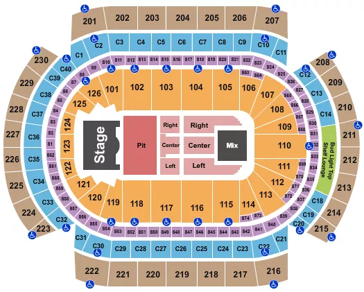 seating chart for Grand Casino Arena - Endstage GA Pit - eventticketscenter.com
