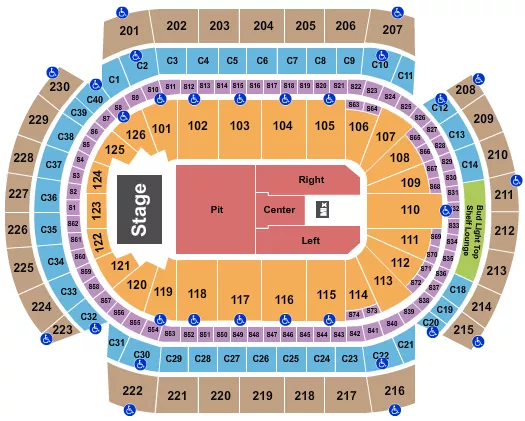seating chart for Grand Casino Arena - Johnny Blue Skies - eventticketscenter.com