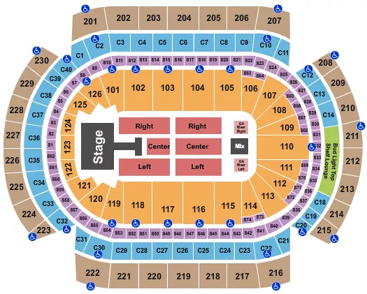 seating chart for Grand Casino Arena - Jonas Brothers1 - eventticketscenter.com