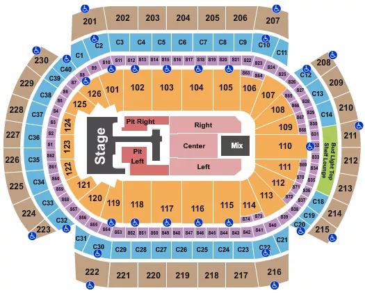seating chart for Grand Casino Arena - Teddy Swims - eventticketscenter.com