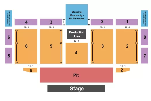 seating chart for Grand Casino Hinckley Amphitheater - Endstage Pit - eventticketscenter.com