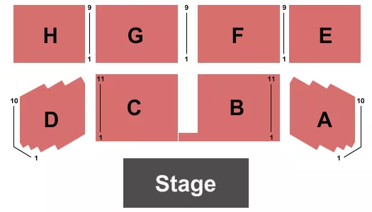 seating chart for Grand Falls Casino - Endstage 3 - eventticketscenter.com