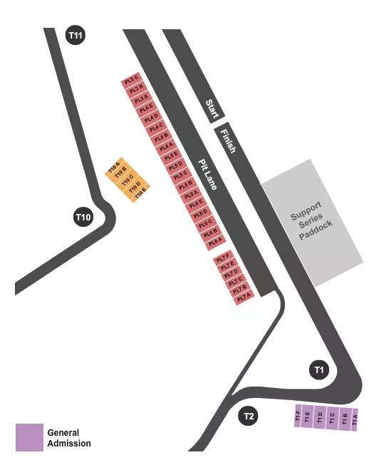 seating chart for Grand Prix - St. Petersburg - Racing 2 - eventticketscenter.com