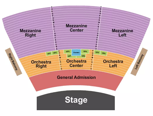 seating chart for Grand Sierra Theatre - Endstage GA Pit 2 - eventticketscenter.com