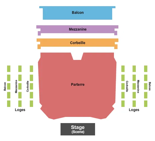 seating chart for Grand Theatre De Quebec - Endstage - eventticketscenter.com