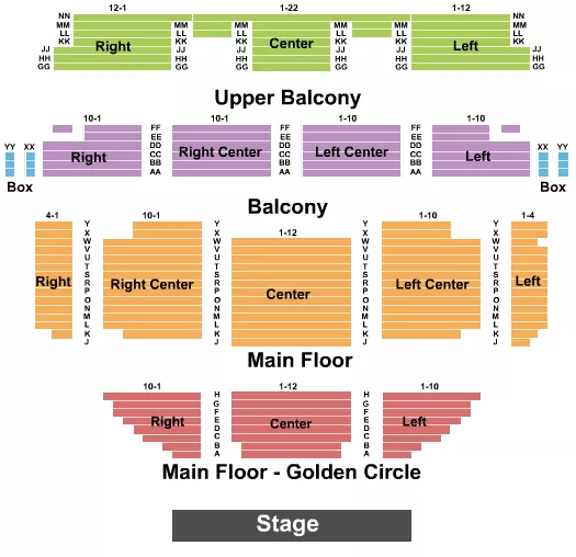seating chart for The Grand Theatre - Wausau - Endstage - eventticketscenter.com