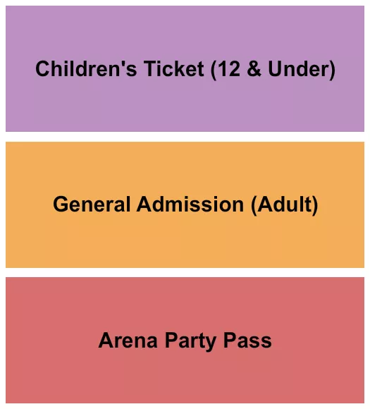 Scotty McCreery Seating Chart at Grant County Fairgrounds. The chart shows the main floor/stage with seating options surrounding it, which are color coded