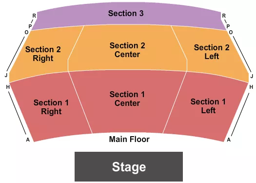 seating chart for Granville Arts Center - Endstage - eventticketscenter.com