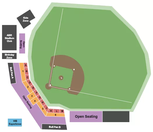 seating chart for Grayson Stadium - Baseball - eventticketscenter.com