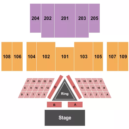 seating chart for Great Hall at Charles F. Dodge City Center - MMA 3 - eventticketscenter.com