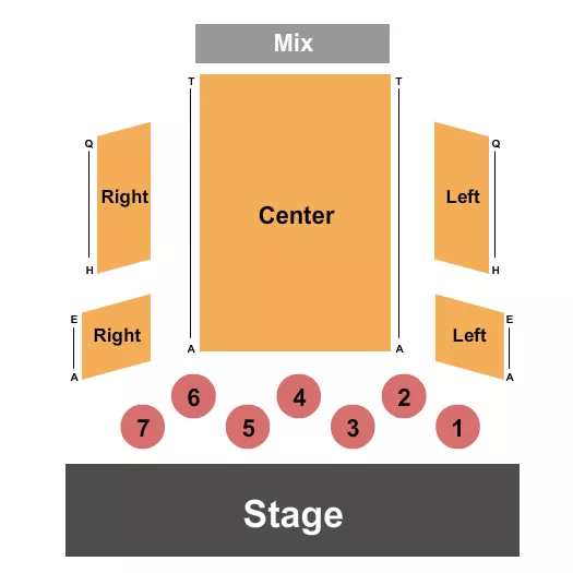 seating chart for Great Star Theater - Endstage - eventticketscenter.com