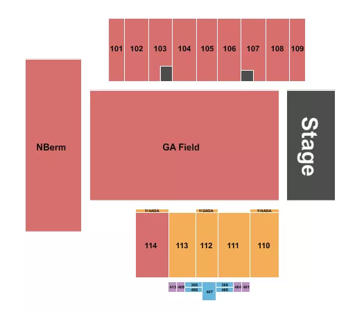 seating chart for Greater Zion Stadium - Russell Dickerson - eventticketscenter.com