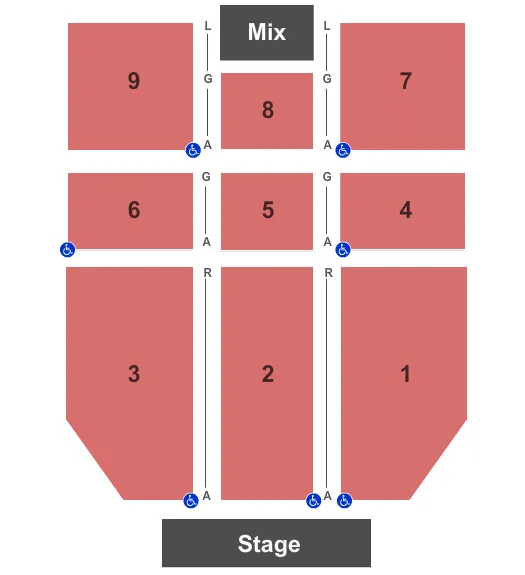 seating chart for Green Valley Ranch Resort - Grand Events Center - End Stage - eventticketscenter.com