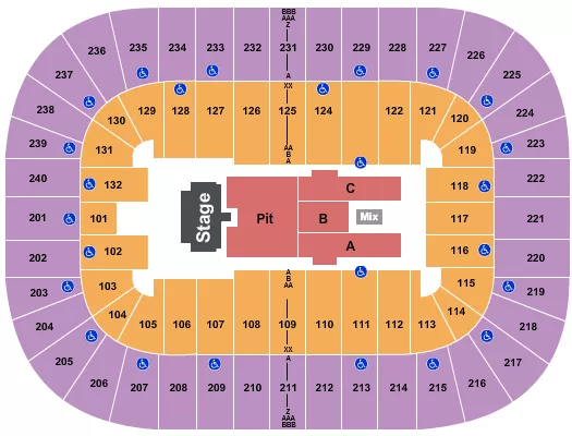seating chart for Greensboro Coliseum At Greensboro Coliseum Complex - Billy Strings - eventticketscenter.com