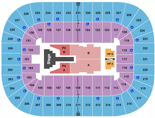 seating chart for Greensboro Coliseum At Greensboro Coliseum Complex - Brandon Lake - eventticketscenter.com