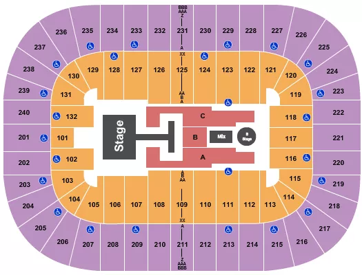 seating chart for First Horizon Coliseum At Greensboro Complex - Descendants & Zombies - eventticketscenter.com