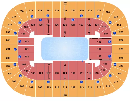 seating chart for First Horizon Coliseum At Greensboro Complex - Disney On Ice - eventticketscenter.com