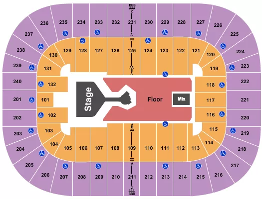 seating chart for First Horizon Coliseum At Greensboro Complex - Don Toliver - eventticketscenter.com