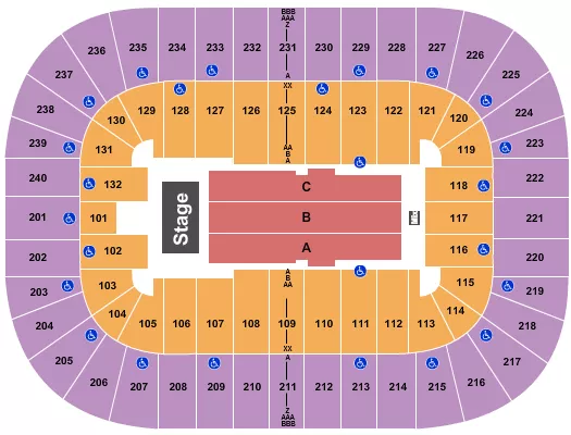 seating chart for Greensboro Coliseum At Greensboro Coliseum Complex - Endstage 5 - eventticketscenter.com