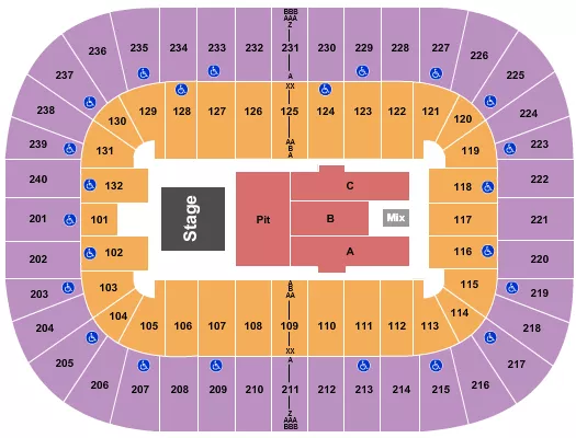 seating chart for Greensboro Coliseum At Greensboro Coliseum Complex - Endstage GA Pit - eventticketscenter.com