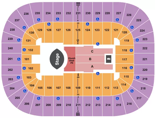 seating chart for First Horizon Coliseum At Greensboro Complex - Eric Church - eventticketscenter.com