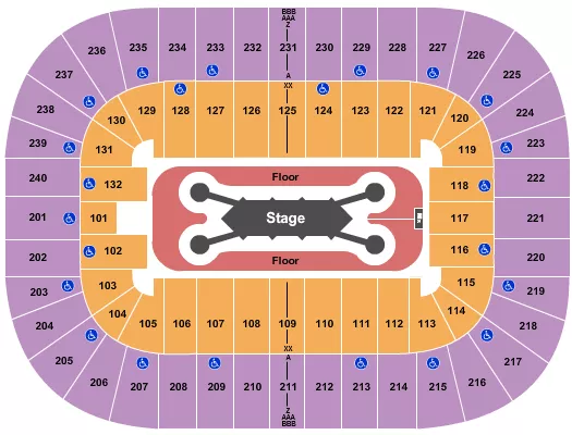 seating chart for Greensboro Coliseum At Greensboro Coliseum Complex - Feid - eventticketscenter.com