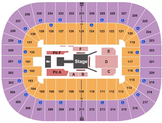 seating chart for Greensboro Coliseum At Greensboro Coliseum Complex - Fuerza Regida - eventticketscenter.com