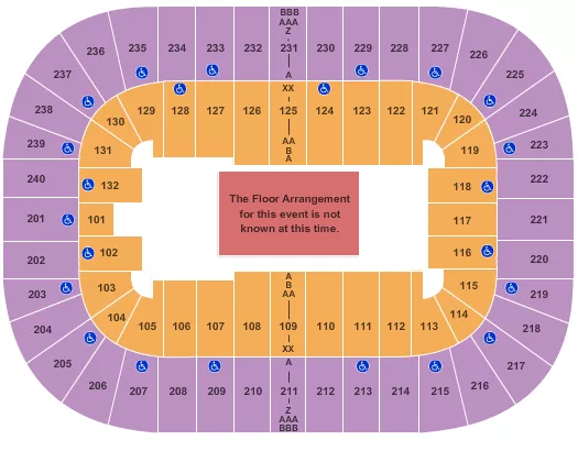 seating chart for Greensboro Coliseum At Greensboro Coliseum Complex - Generic Floor - eventticketscenter.com