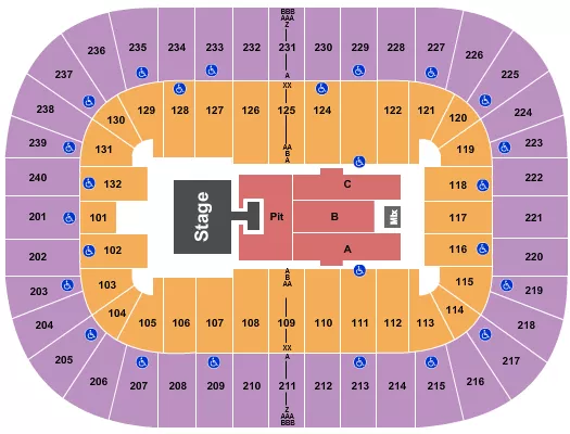 seating chart for Greensboro Coliseum At Greensboro Coliseum Complex - Jason Aldean 2024 - eventticketscenter.com