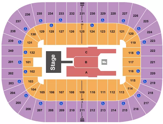 seating chart for Greensboro Coliseum At Greensboro Coliseum Complex - Jhene Aiko - eventticketscenter.com