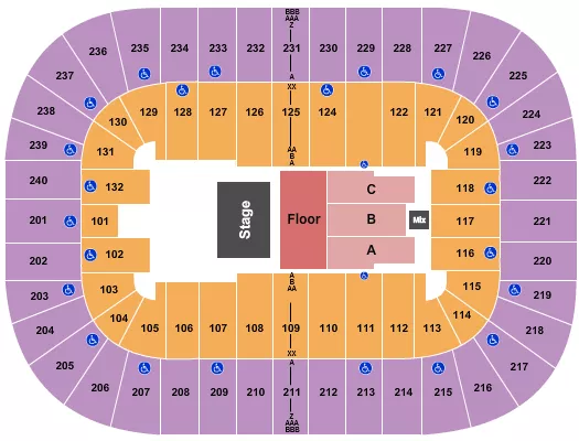 seating chart for Greensboro Coliseum At Greensboro Coliseum Complex - Kevin Gates - eventticketscenter.com