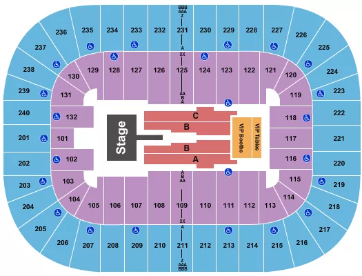 seating chart for First Horizon Coliseum At Greensboro Complex - Mary J. Blige - eventticketscenter.com