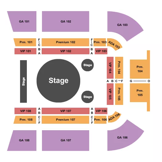 seating chart for Greensboro Coliseum At Greensboro Coliseum Complex - Nuclear Circus - eventticketscenter.com