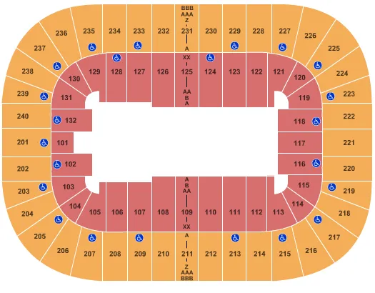 seating chart for Greensboro Coliseum At Greensboro Coliseum Complex - Open Floor - eventticketscenter.com