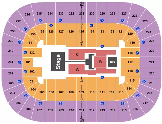 seating chart for Greensboro Coliseum At Greensboro Coliseum Complex - TobyMac - eventticketscenter.com