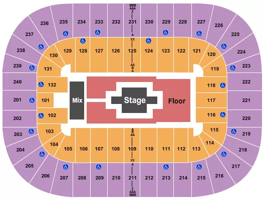 seating chart for Greensboro Coliseum At Greensboro Coliseum Complex - Zach Bryan - eventticketscenter.com