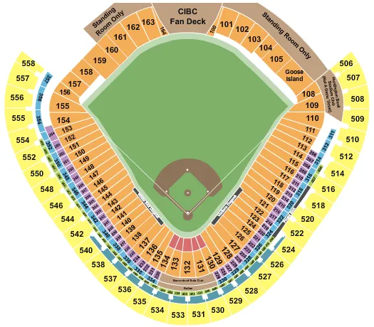 seating chart for Guaranteed Rate Field - Baseball - eventticketscenter.com