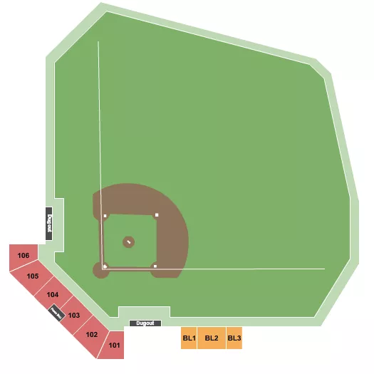 seating chart for Guy Smith Stadium - Baseball - eventticketscenter.com