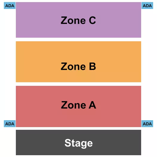 seating chart for HCC Mainstage Theatre At YPAB - Zone A-C - eventticketscenter.com