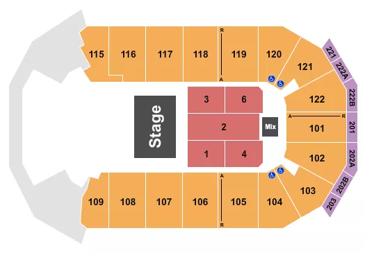 seating chart for  - Half House 3 - eventticketscenter.com