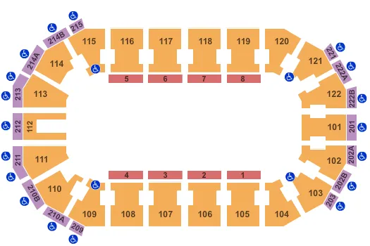 seating chart for HEB Center at Cedar Park - Hockey - eventticketscenter.com