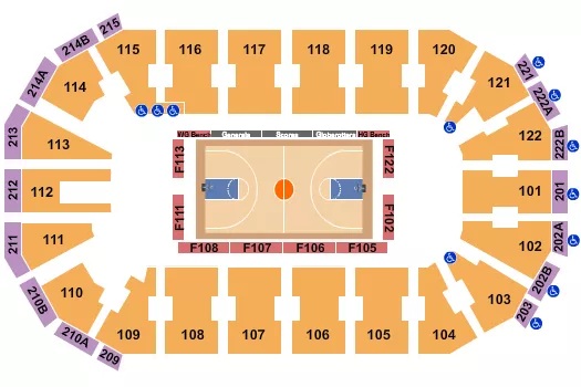 seating chart for HEB Center at Cedar Park - Basketball - Globetrotters - eventticketscenter.com