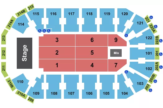 seating chart for HEB Center at Cedar Park - Endstage 4 - eventticketscenter.com