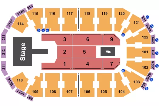 seating chart for HEB Center at Cedar Park - Endstage w/Catwalk - eventticketscenter.com