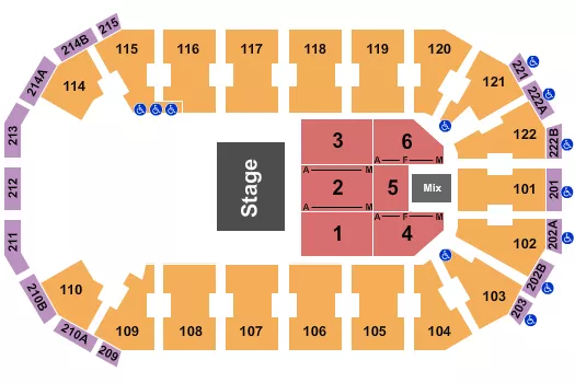 seating chart for HEB Center at Cedar Park - Half House 4 - eventticketscenter.com