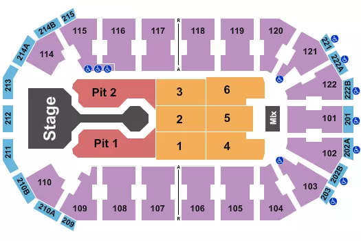 seating chart for HEB Center at Cedar Park - Josiah Queen - eventticketscenter.com