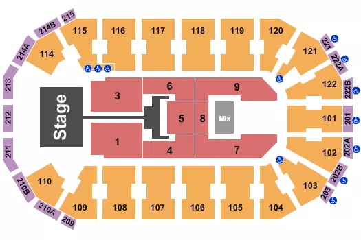 seating chart for HEB Center at Cedar Park - TobyMac - eventticketscenter.com